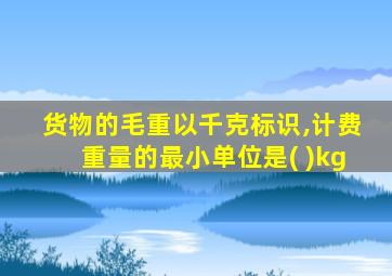 货物的毛重以千克标识,计费重量的最小单位是( )kg